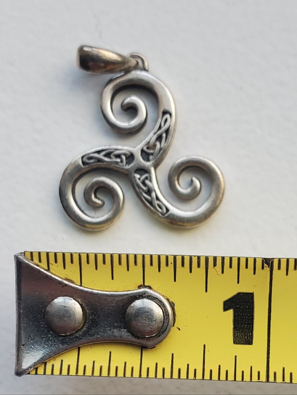 Sterling silver triskelion pendant